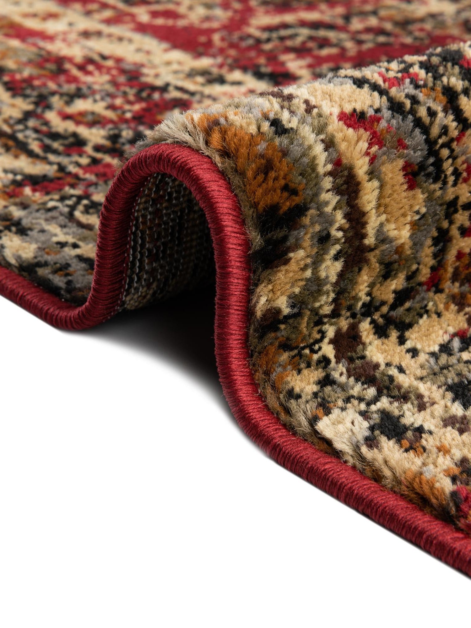 Burgundy 2' 2 x 12' Saturn Runner Area Rug Stain Resistant Easy Clean Classic Vintage Design Durable Carpet for Affordable Home Interiors for Sale at Rug Engine