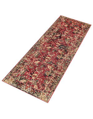 Burgundy 2' x 7' 1 Saturn Runner Area Rug Stain Resistant Easy Clean Classic Vintage Design Durable Carpet for Affordable Home Interiors for Sale at Rug Engine