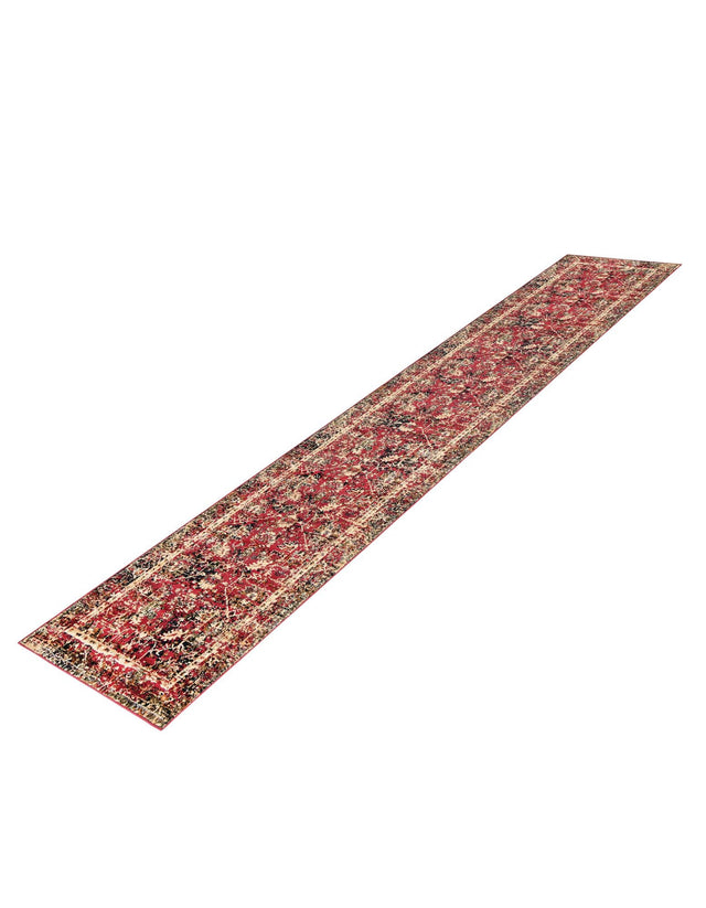 Burgundy 2' 7 x 14' 1 Saturn Runner Area Rug Stain Resistant Easy Clean Classic Vintage Design Durable Carpet for Affordable Home Interiors for Sale at Rug Engine