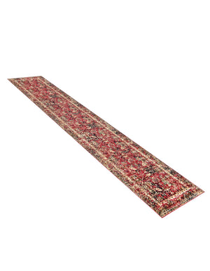 Burgundy 2' 7 x 14' 1 Saturn Runner Area Rug Stain Resistant Easy Clean Classic Vintage Design Durable Carpet for Affordable Home Interiors for Sale at Rug Engine