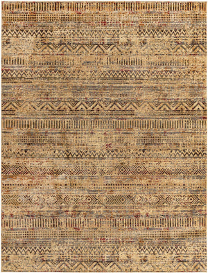 Beige 9' x 12' Saturn Rectangle Area Rug Stain Resistant Easy Clean Classic Vintage Design Durable Carpet for Affordable Home Interiors for Sale at Rug Engine