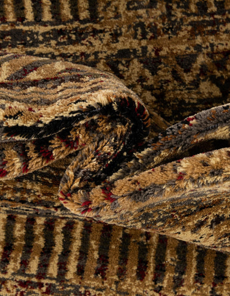 Beige 4' 1 x 6' 1 Saturn Rectangle Area Rug Stain Resistant Easy Clean Classic Vintage Design Durable Carpet for Affordable Home Interiors for Sale at Rug Engine