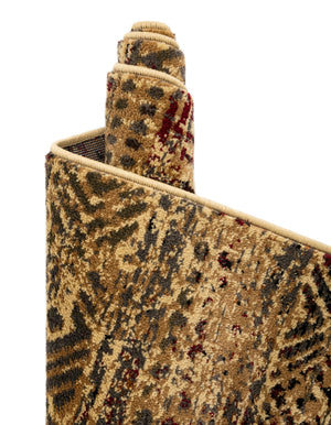 Beige 10' x 14' 1 Saturn Rectangle Area Rug Stain Resistant Easy Clean Classic Vintage Design Durable Carpet for Affordable Home Interiors for Sale at Rug Engine