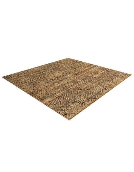 Beige 7' 10 x 7' 10 Saturn Square Area Rug Stain Resistant Easy Clean Classic Vintage Design Durable Carpet for Affordable Home Interiors for Sale at Rug Engine