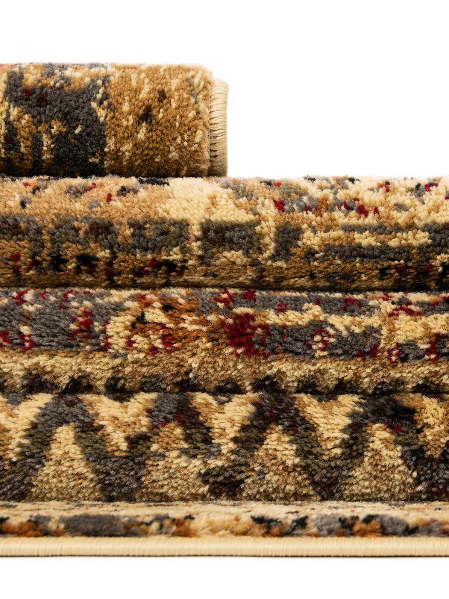 Beige 7' 10 x 7' 10 Saturn Square Area Rug Stain Resistant Easy Clean Classic Vintage Design Durable Carpet for Affordable Home Interiors for Sale at Rug Engine