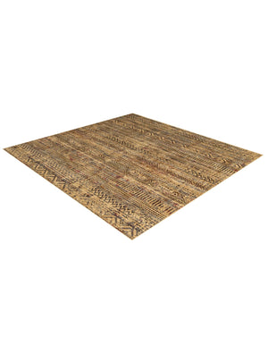 Beige 7' 10 x 7' 10 Saturn Square Area Rug Stain Resistant Easy Clean Classic Vintage Design Durable Carpet for Affordable Home Interiors for Sale at Rug Engine