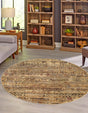 Beige 6' 1 x 6' 1 Saturn Round Area Rug Stain Resistant Easy Clean Classic Vintage Design Durable Carpet for Affordable Home Interiors for Sale at Rug Engine