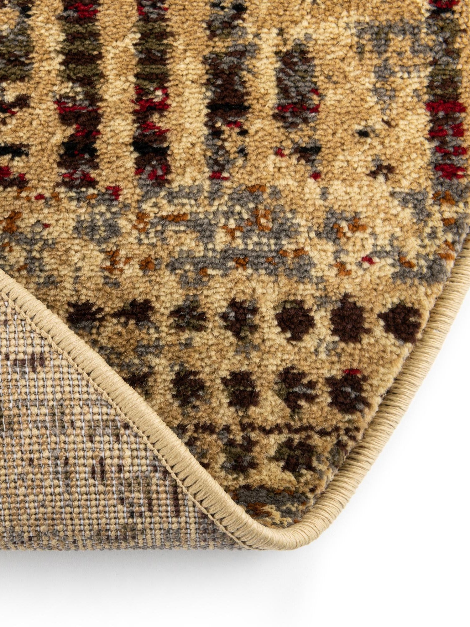Beige 7' 10 x 7' 10 Saturn Round Area Rug Stain Resistant Easy Clean Classic Vintage Design Durable Carpet for Affordable Home Interiors for Sale at Rug Engine