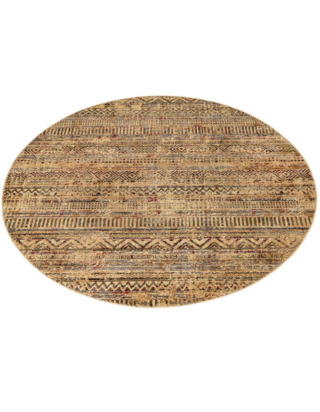 Beige 7' 1 x 7' 1 Saturn Round Area Rug Stain Resistant Easy Clean Classic Vintage Design Durable Carpet for Affordable Home Interiors for Sale at Rug Engine