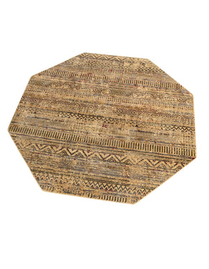 Beige 7' 10 x 7' 10 Saturn Octagon Area Rug Stain Resistant Easy Clean Classic Vintage Design Durable Carpet for Affordable Home Interiors for Sale at Rug Engine
