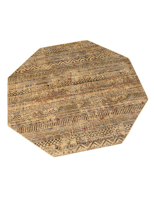 Beige 7' 10 x 7' 10 Saturn Octagon Area Rug Stain Resistant Easy Clean Classic Vintage Design Durable Carpet for Affordable Home Interiors for Sale at Rug Engine