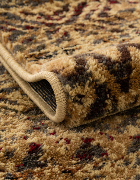 Beige 2' x 7' 1 Saturn Runner Area Rug Stain Resistant Easy Clean Classic Vintage Design Durable Carpet for Affordable Home Interiors for Sale at Rug Engine