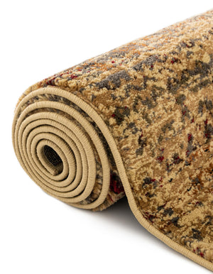 Beige 2' x 7' 1 Saturn Runner Area Rug Stain Resistant Easy Clean Classic Vintage Design Durable Carpet for Affordable Home Interiors for Sale at Rug Engine