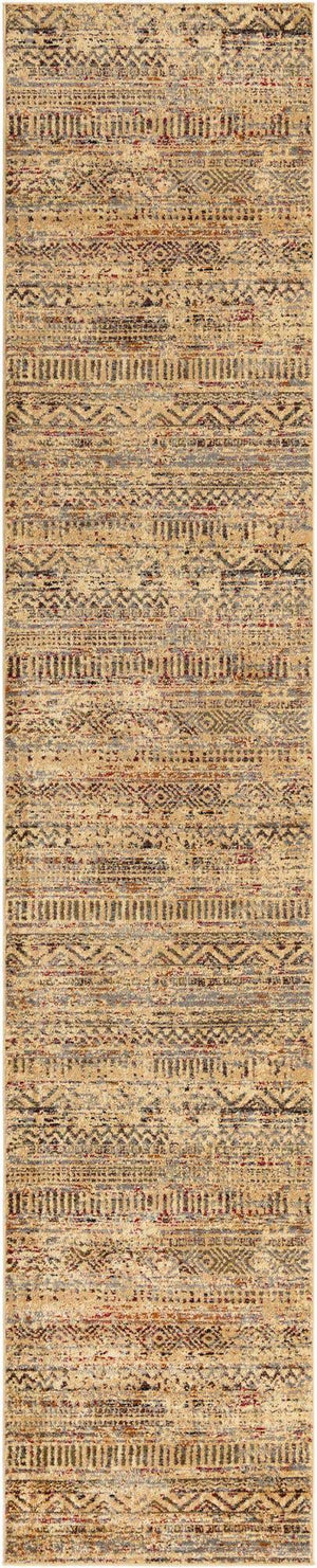 Beige 2' 7 x 14' 1 Saturn Runner Area Rug Stain Resistant Easy Clean Classic Vintage Design Durable Carpet for Affordable Home Interiors for Sale at Rug Engine