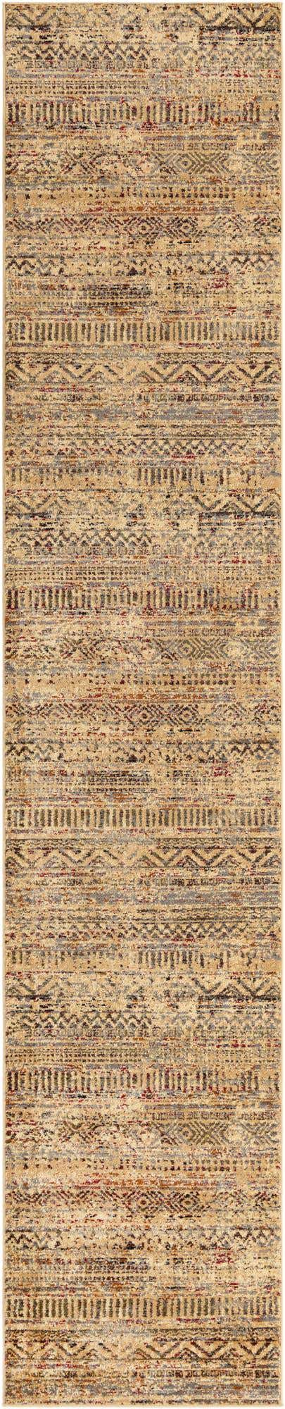 Beige 2' 7 x 14' 1 Saturn Runner Area Rug Stain Resistant Easy Clean Classic Vintage Design Durable Carpet for Affordable Home Interiors for Sale at Rug Engine