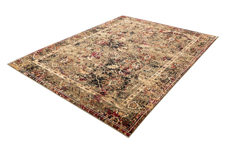 Green 7' 10 x 10' Saturn Rectangle Area Rug Stain Resistant Easy Clean Classic Vintage Design Durable Carpet for Affordable Home Interiors for Sale at Rug Engine