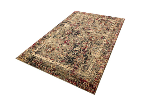 Green 5' 3 x 8' Saturn Rectangle Area Rug Stain Resistant Easy Clean Classic Vintage Design Durable Carpet for Affordable Home Interiors for Sale at Rug Engine