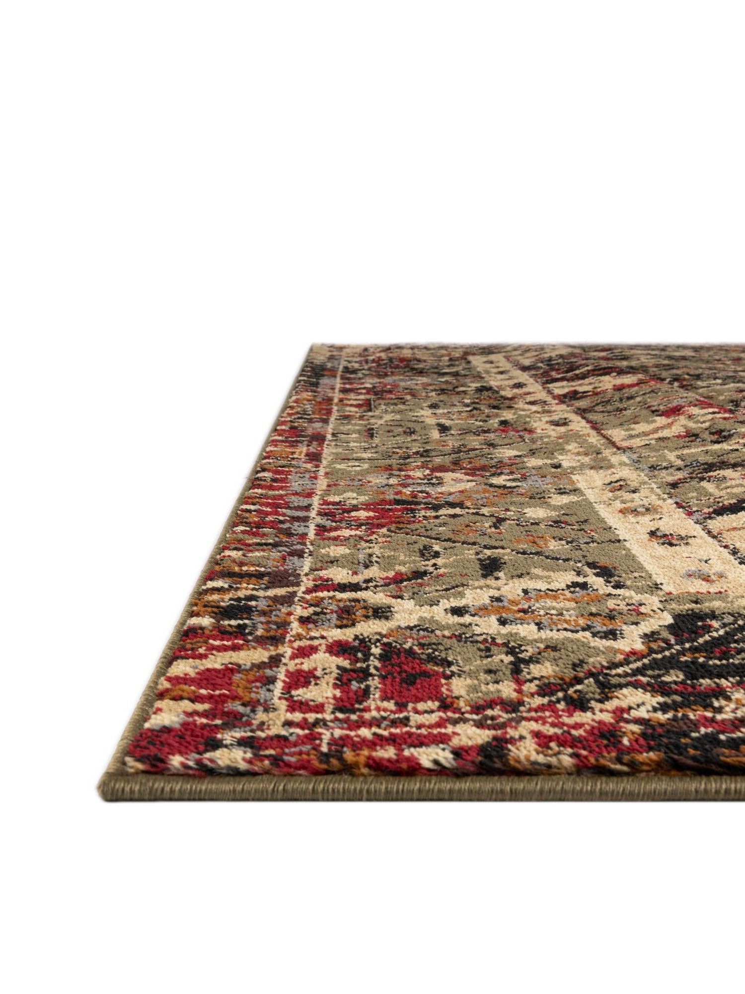 Green 10' x 14' 1 Saturn Rectangle Area Rug Stain Resistant Easy Clean Classic Vintage Design Durable Carpet for Affordable Home Interiors for Sale at Rug Engine
