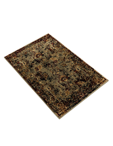 Green 2' x 3' 1 Saturn Rectangle Area Rug Stain Resistant Easy Clean Classic Vintage Design Durable Carpet for Affordable Home Interiors for Sale at Rug Engine