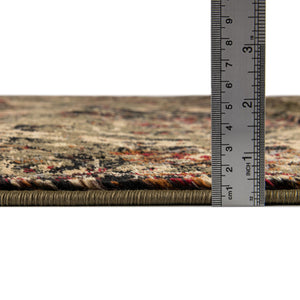 Green 7' 1 x 7' 1 Saturn Round Area Rug Stain Resistant Easy Clean Classic Vintage Design Durable Carpet for Affordable Home Interiors for Sale at Rug Engine