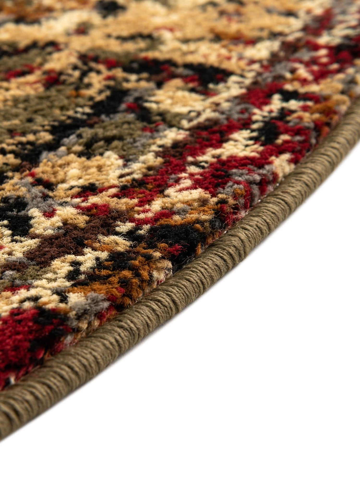 Green 5' 3 x 5' 3 Saturn Round Area Rug Stain Resistant Easy Clean Classic Vintage Design Durable Carpet for Affordable Home Interiors for Sale at Rug Engine