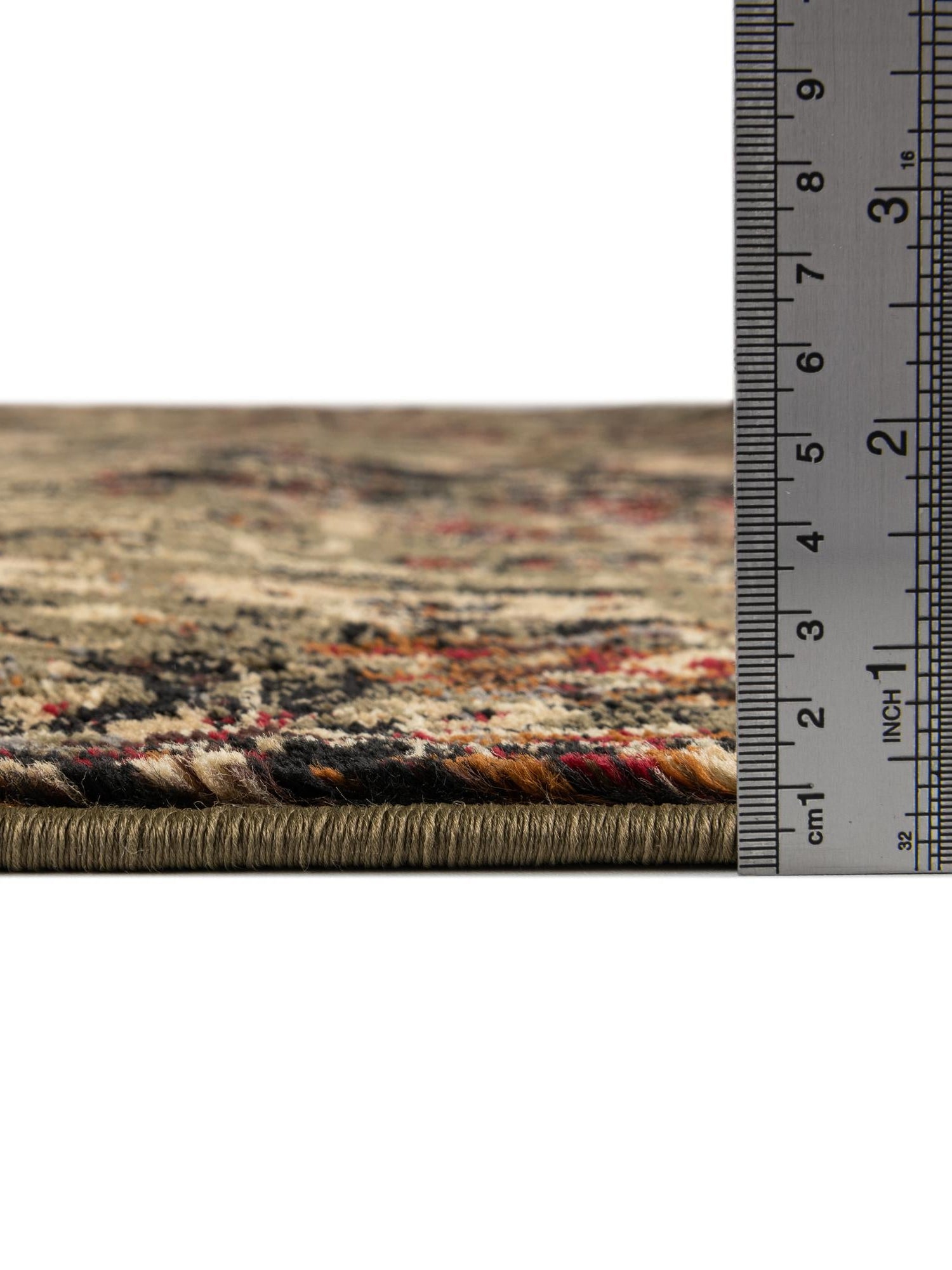 Green 3' 1 x 3' 1 Saturn Octagon Area Rug Stain Resistant Easy Clean Classic Vintage Design Durable Carpet for Affordable Home Interiors for Sale at Rug Engine