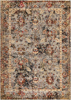 Blue 10' x 14' 1 Saturn Rectangle Area Rug Stain Resistant Easy Clean Classic Vintage Design Durable Carpet for Affordable Home Interiors for Sale at Rug Engine