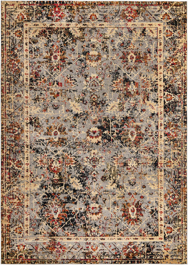 Blue 10' x 14' 1 Saturn Rectangle Area Rug Stain Resistant Easy Clean Classic Vintage Design Durable Carpet for Affordable Home Interiors for Sale at Rug Engine