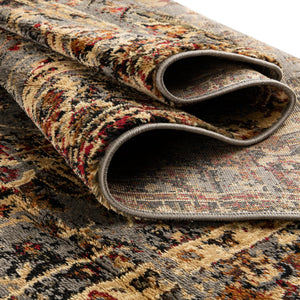 Blue 4' 1 x 6' 1 Saturn Rectangle Area Rug Stain Resistant Easy Clean Classic Vintage Design Durable Carpet for Affordable Home Interiors for Sale at Rug Engine