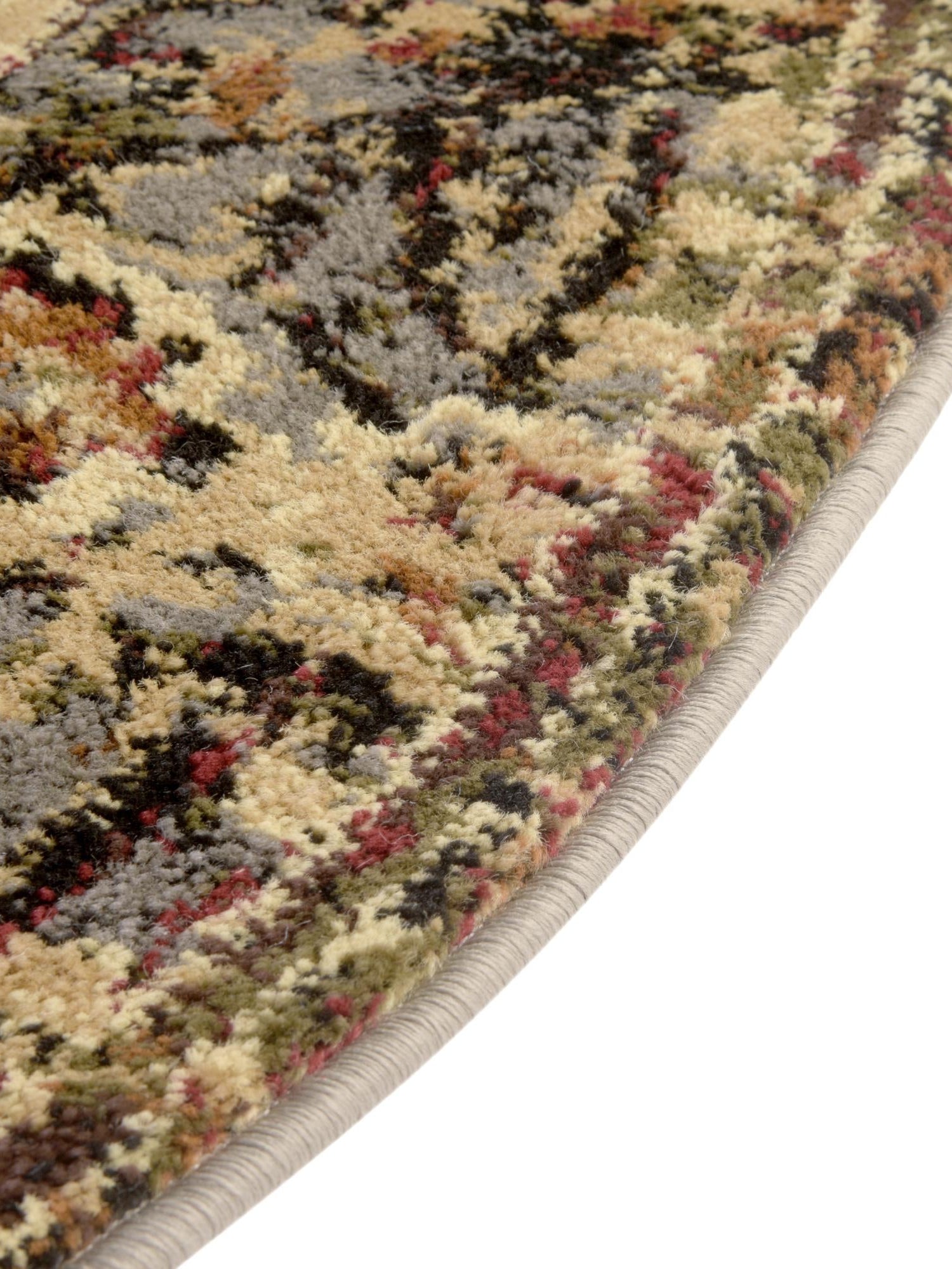 Blue 7' 1 x 7' 1 Saturn Round Area Rug Stain Resistant Easy Clean Classic Vintage Design Durable Carpet for Affordable Home Interiors for Sale at Rug Engine
