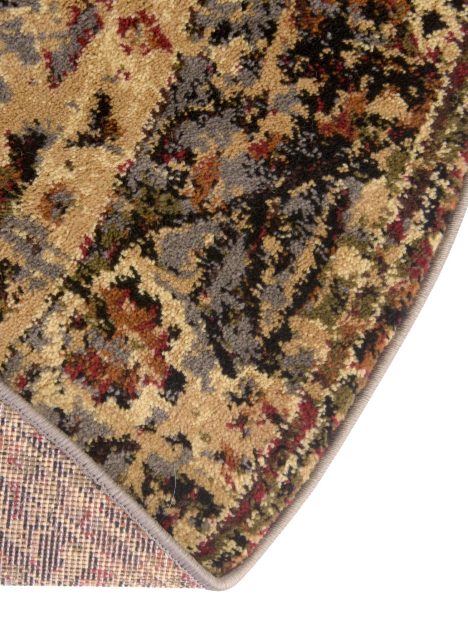 Blue 7' 1 x 7' 1 Saturn Round Area Rug Stain Resistant Easy Clean Classic Vintage Design Durable Carpet for Affordable Home Interiors for Sale at Rug Engine