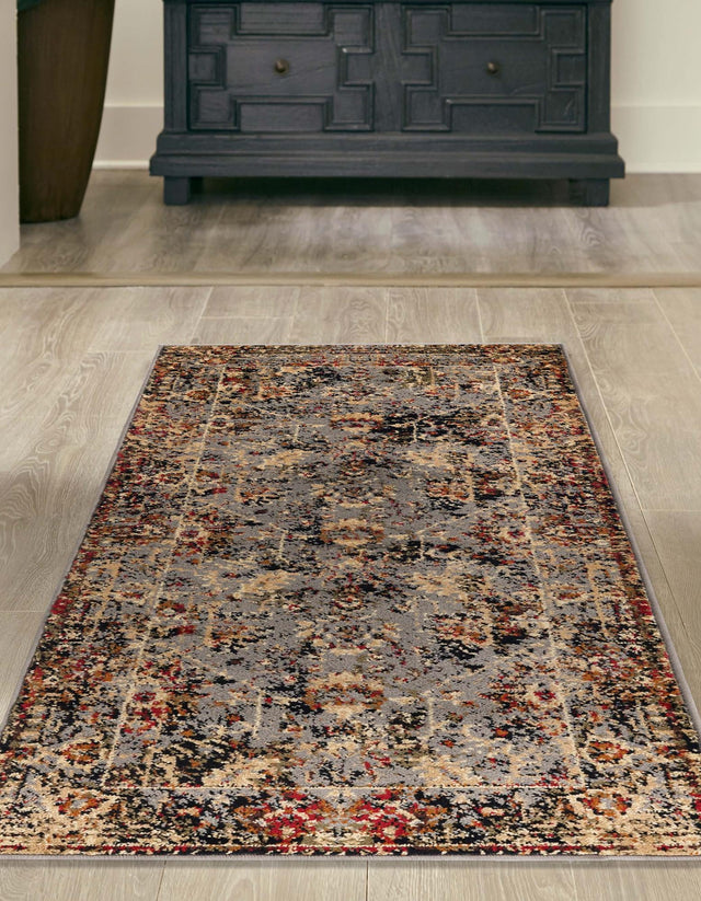 Blue 2' 7 x 14' 1 Saturn Runner Area Rug Stain Resistant Easy Clean Classic Vintage Design Durable Carpet for Affordable Home Interiors for Sale at Rug Engine