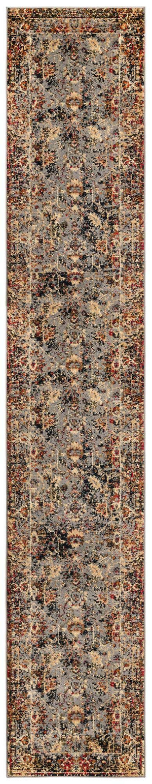 Blue 2' 2 x 12' Saturn Runner Area Rug Stain Resistant Easy Clean Classic Vintage Design Durable Carpet for Affordable Home Interiors for Sale at Rug Engine