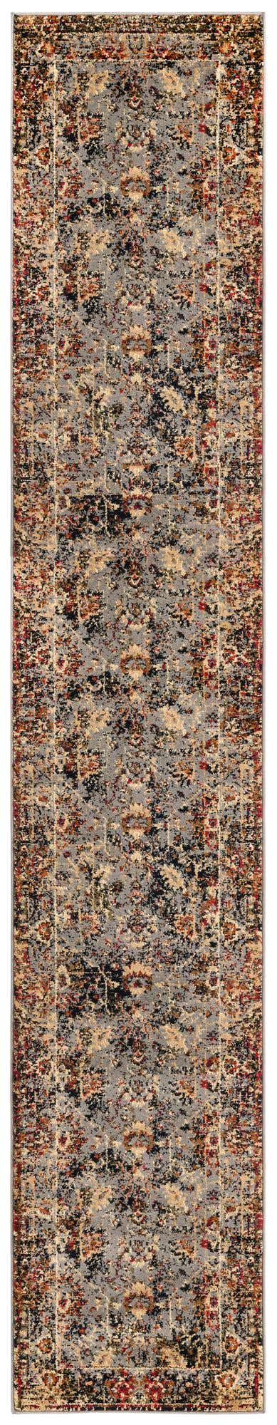 Blue 2' 2 x 12' Saturn Runner Area Rug Stain Resistant Easy Clean Classic Vintage Design Durable Carpet for Affordable Home Interiors for Sale at Rug Engine