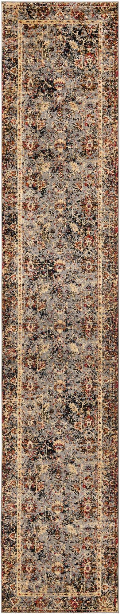 Blue 2' 7 x 14' 1 Saturn Runner Area Rug Stain Resistant Easy Clean Classic Vintage Design Durable Carpet for Affordable Home Interiors for Sale at Rug Engine