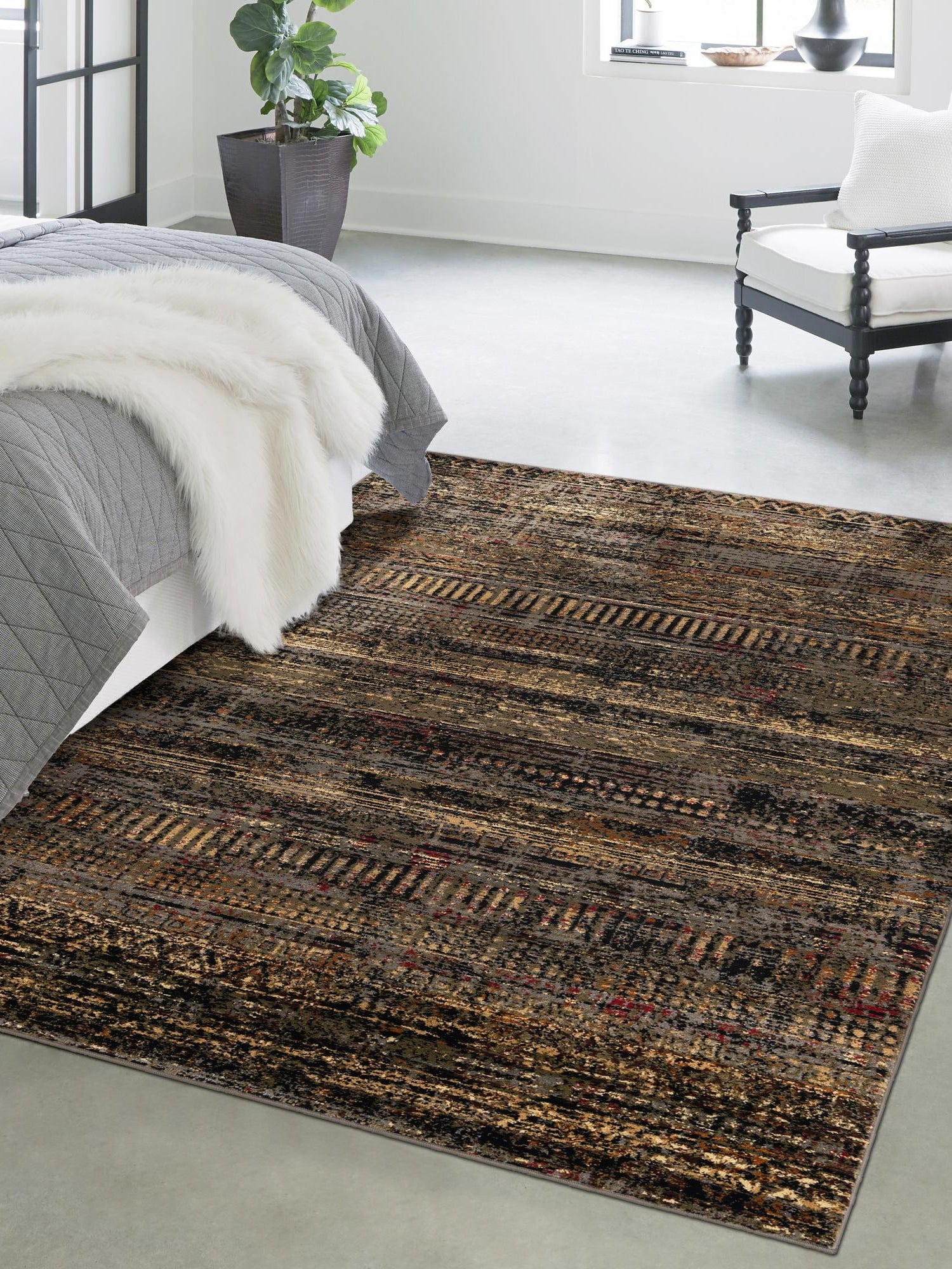 Blue 9' x 12' Saturn Rectangle Area Rug Stain Resistant Easy Clean Classic Vintage Design Durable Carpet for Affordable Home Interiors for Sale at Rug Engine