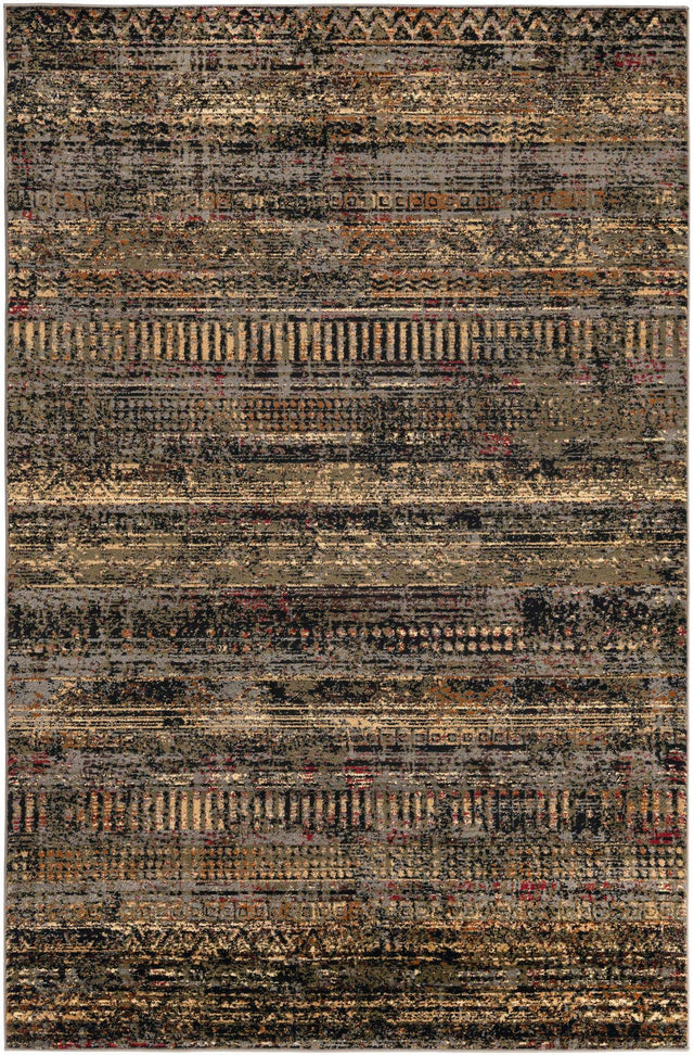 Blue 5' 3 x 8' Saturn Rectangle Area Rug Stain Resistant Easy Clean Classic Vintage Design Durable Carpet for Affordable Home Interiors for Sale at Rug Engine