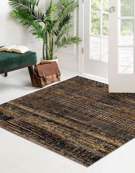 Blue 7' 10 x 7' 10 Saturn Square Area Rug Stain Resistant Easy Clean Classic Vintage Design Durable Carpet for Affordable Home Interiors for Sale at Rug Engine