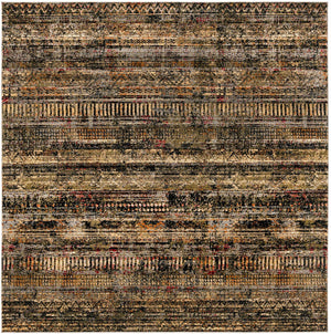 Blue 7' 10 x 7' 10 Saturn Square Area Rug Stain Resistant Easy Clean Classic Vintage Design Durable Carpet for Affordable Home Interiors for Sale at Rug Engine
