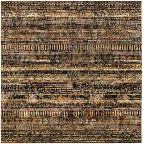 Blue 7' 10 x 7' 10 Saturn Square Area Rug Stain Resistant Easy Clean Classic Vintage Design Durable Carpet for Affordable Home Interiors for Sale at Rug Engine