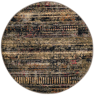 Blue 3' 1 x 3' 1 Saturn Round Area Rug Stain Resistant Easy Clean Classic Vintage Design Durable Carpet for Affordable Home Interiors for Sale at Rug Engine