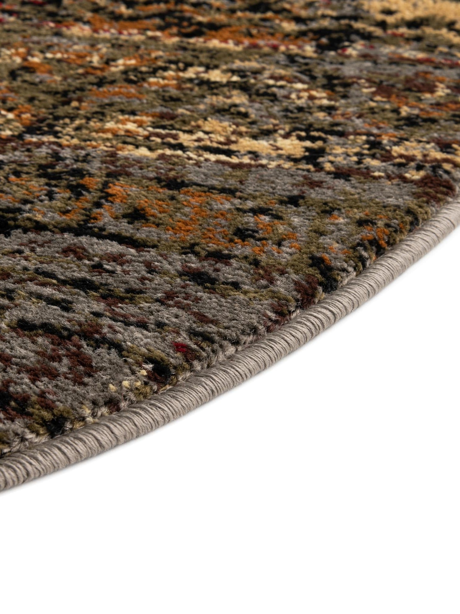 Blue 6' 1 x 6' 1 Saturn Round Area Rug Stain Resistant Easy Clean Classic Vintage Design Durable Carpet for Affordable Home Interiors for Sale at Rug Engine