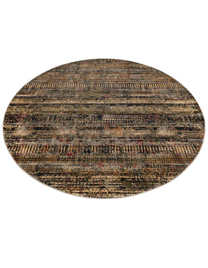 Blue 7' 10 x 7' 10 Saturn Round Area Rug Stain Resistant Easy Clean Classic Vintage Design Durable Carpet for Affordable Home Interiors for Sale at Rug Engine