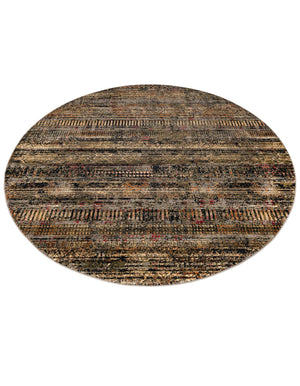 Blue 7' 10 x 7' 10 Saturn Round Area Rug Stain Resistant Easy Clean Classic Vintage Design Durable Carpet for Affordable Home Interiors for Sale at Rug Engine