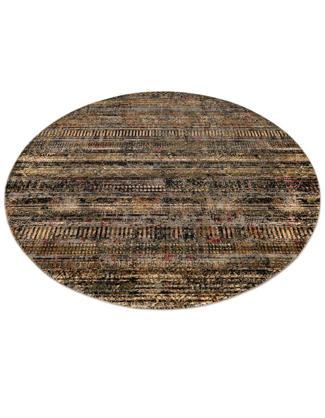 Blue 7' 10 x 7' 10 Saturn Round Area Rug Stain Resistant Easy Clean Classic Vintage Design Durable Carpet for Affordable Home Interiors for Sale at Rug Engine