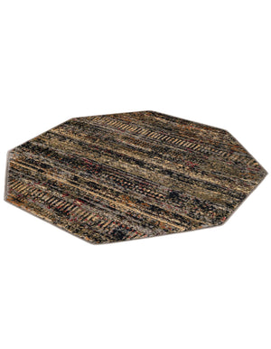 Blue 3' 1 x 3' 1 Saturn Octagon Area Rug Stain Resistant Easy Clean Classic Vintage Design Durable Carpet for Affordable Home Interiors for Sale at Rug Engine