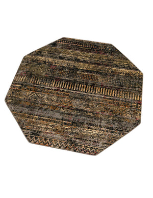 Blue 5' 3 x 5' 3 Saturn Octagon Area Rug Stain Resistant Easy Clean Classic Vintage Design Durable Carpet for Affordable Home Interiors for Sale at Rug Engine