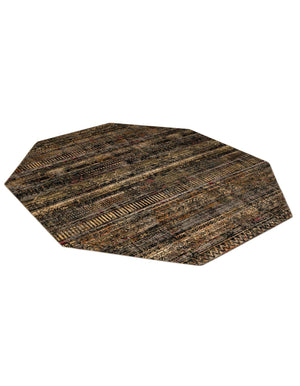 Blue 7' 10 x 7' 10 Saturn Octagon Area Rug Stain Resistant Easy Clean Classic Vintage Design Durable Carpet for Affordable Home Interiors for Sale at Rug Engine