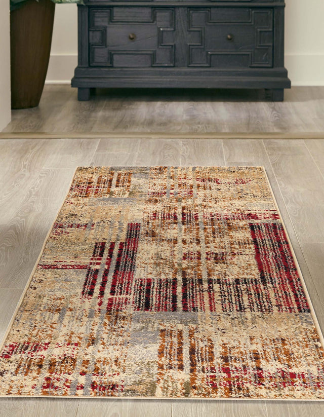 Multicolor 2' 2 x 5' Saturn Runner Area Rug Stain Resistant Easy Clean Classic Vintage Design Durable Carpet for Affordable Home Interiors for Sale at Rug Engine