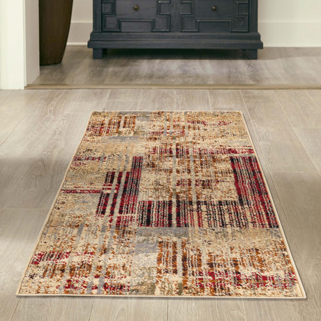 Multicolor 2' 2 x 5' Saturn Runner Area Rug Stain Resistant Easy Clean Classic Vintage Design Durable Carpet for Affordable Home Interiors for Sale at Rug Engine